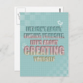 Carte Postale La vie n'est pas de se trouver Citer (Devant / Derrière)