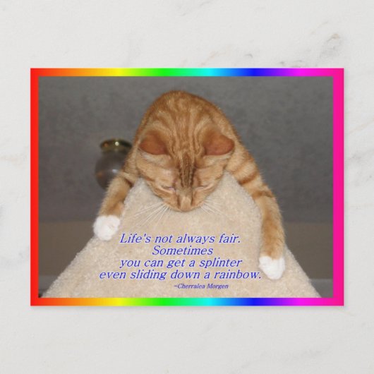 Carte Postale La vie n'est pas juste (Devant)