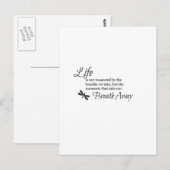 Carte Postale La vie n'est pas mesurée (Devant / Derrière)