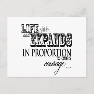 Carte Postale La vie rétrécit et s'étend ... Anais Nin