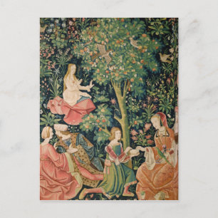 Carte Postale La Vie Seigneuriale : Scène Galante, c.1500