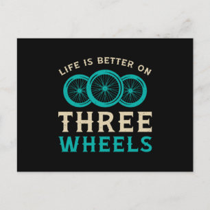 Carte Postale La Vie Tricycle Est Meilleure Sur Trois Roues Vint