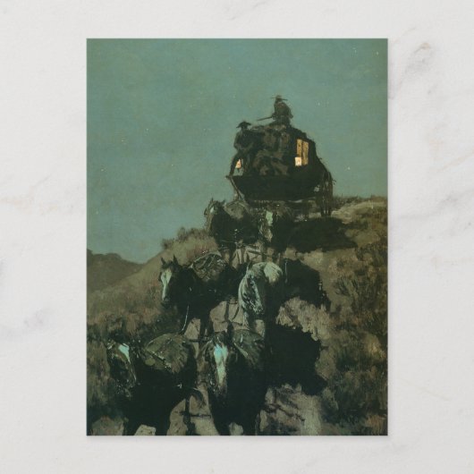 Carte Postale La vieille diligence de Remington des plaines (Devant)