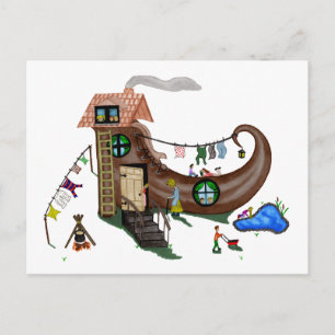 Carte Postale La Vieille Femme Dans La Chaussure