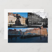 Carte Postale La vieille ville de Varsovie (Devant / Derrière)