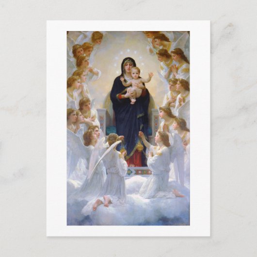 Carte Postale La Vierge aux anges, Bouguereau (Devant)