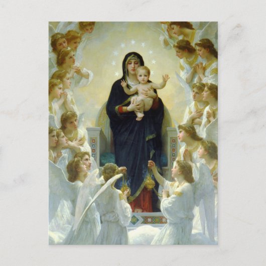 Carte Postale La Vierge aux anges par William Bouguereau Postc (Devant)