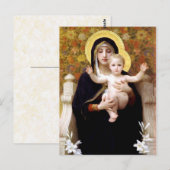 Carte Postale La Vierge aux Lys (La Vierge au Lys) (Devant / Derrière)