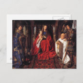 Carte Postale La Vierge avec Canon van der Paele, Jan van Eyck (Devant / Derrière)