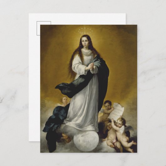 Carte Postale La Vierge de l'Immaculée Conception (Devant / Derrière)