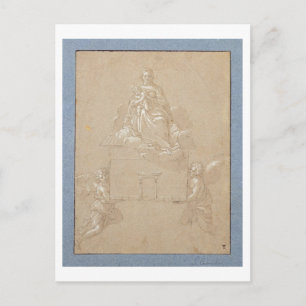 Carte Postale La Vierge de Loreto (stylo et encre)