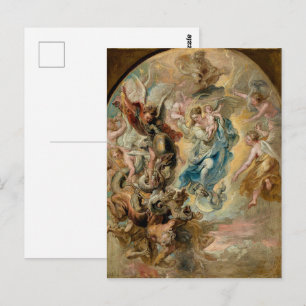 Carte Postale La Vierge en tant que Femme de l'Apocalypse Rube
