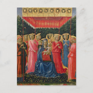 Carte Postale La Vierge et l'enfant avec les anges, c.1440-50
