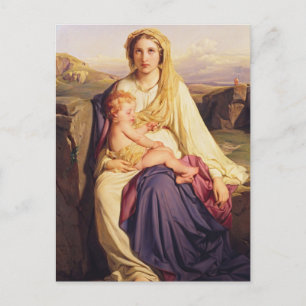 Carte Postale La Vierge et l'Enfant par Paul Delaroche