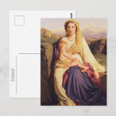 Carte Postale La Vierge et l'Enfant par Paul Delaroche (Devant / Derrière)