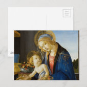 Carte Postale La Vierge et l'enfant par Sandro Botticelli (Devant / Derrière)