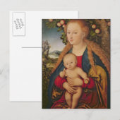 Carte Postale La Vierge et l'enfant sous un pommier (Devant / Derrière)