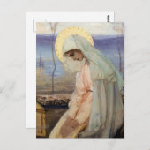 Carte Postale "La Vierge Marie" par Mikhaïl Nesterov (Devant / Derrière)