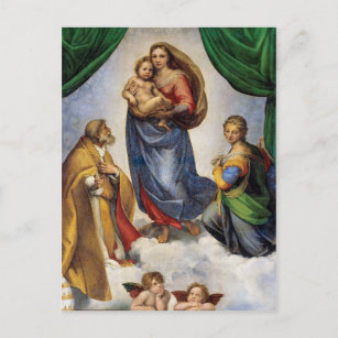 Carte Postale La Vierge Sixtine   Raphael  