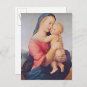 Carte Postale La Vierge Tempi, 1508 (Devant / Derrière)