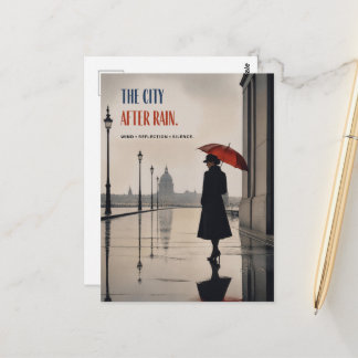 CARTE POSTALE LA VILLE APRÈS LA PLUIE