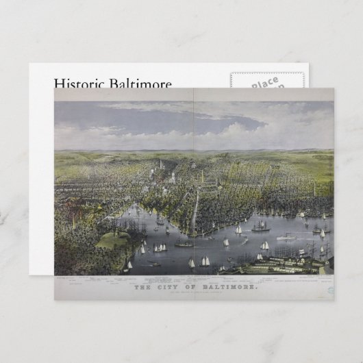 Carte Postale La ville de Baltimore (Devant / Derrière)