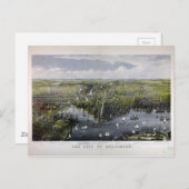 Carte Postale \La ville de Baltimore par Currier & Ives (1880) (Devant / Derrière)