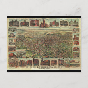 Carte Postale La ville de Los Angeles en Californie en 1891