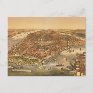 Carte Postale La ville de New York, 18 ans
