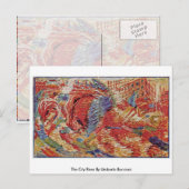 Carte Postale La Ville S'Élève Par Umberto Boccioni (Devant / Derrière)