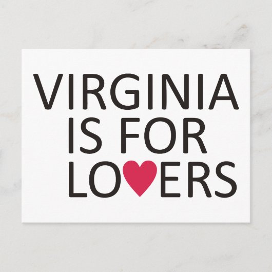 Carte Postale La Virginie est pour les amoureux (Devant)