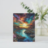 Carte Postale La vision de la nouvelle planète est étrange et pe (Debout devant)