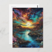 Carte Postale La vision de la nouvelle planète est étrange et pe (Devant / Derrière)