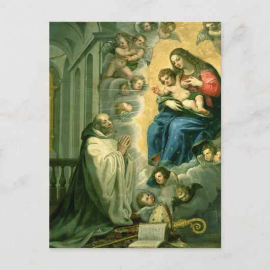 Carte Postale La vision de Saint Bernard, 1634 (Devant)