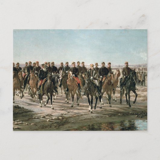 Carte Postale La visite du fleuve Negro par le général Julio Arg (Devant)