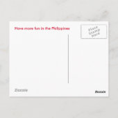 Carte Postale La voile au coucher du soleil de Boracay (Dos)