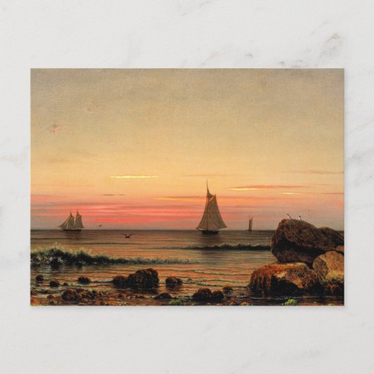 Carte Postale La voile au large de la côte, célèbre peinture d'a (Devant)