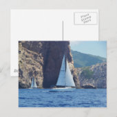 Carte Postale La Voile Le Long De La Côte Sardaigne (Devant / Derrière)