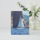 Carte Postale La Voile Le Long De La Côte Sardaigne (Debout devant)