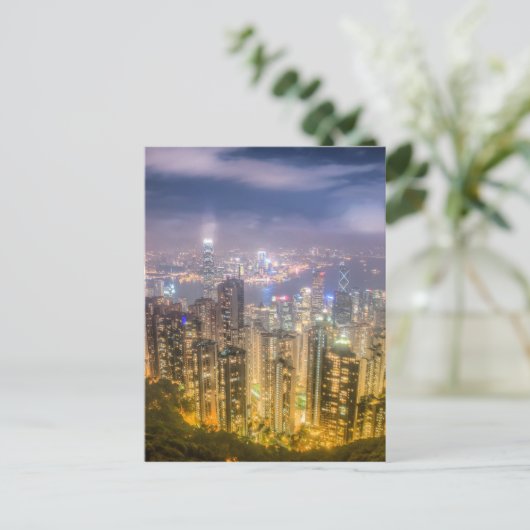 Carte Postale La vue sur Hong Kong depuis The Peak (Debout devant)