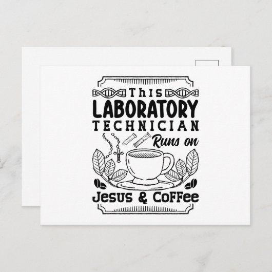 Carte Postale Lab Laboratory Technician Chemist Lab Tech (Devant / Derrière)