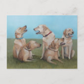 Carte postale Lab Party Chien Art (Devant)