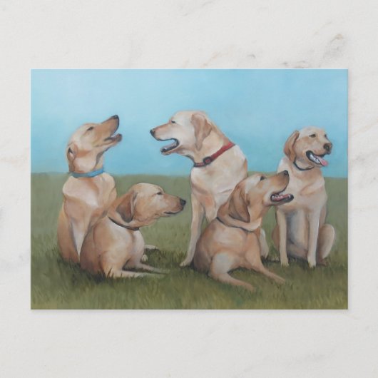 Carte postale Lab Party Chien Art (Devant)