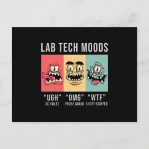 Carte Postale Lab Tech Moods Laboratoire Science Technicien Cade