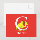 Carte Postale L'ABC de Dr Seuss : Lettre C - Blanc | Ajoutez vot (Devant / Derrière)