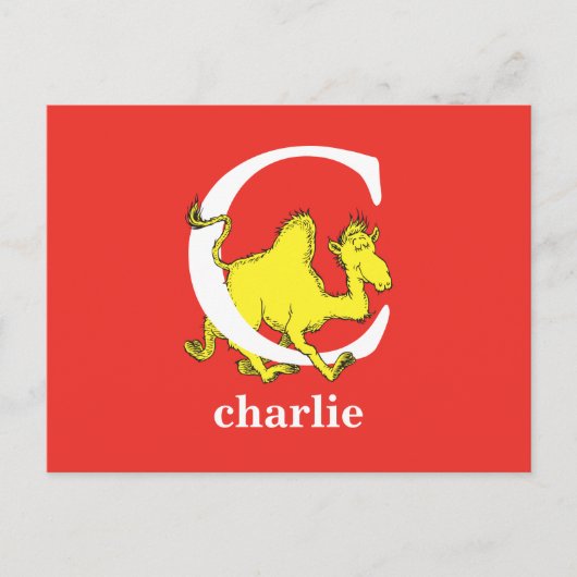 Carte Postale L'ABC de Dr Seuss : Lettre C - Blanc | Ajoutez vot (Devant)