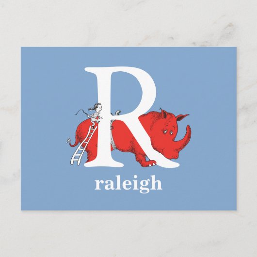 Carte Postale L'ABC de Dr Seuss : Lettre R - Blanc | Ajoutez vot (Devant)