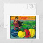 Carte Postale Label Apple Crate de J.M.L. Watsonville, CA (Devant / Derrière)