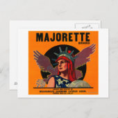 Carte Postale Label orange Majorette Terra Bella, CA (Devant / Derrière)