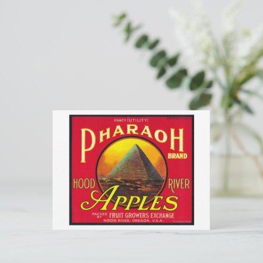 Carte Postale Label Pharaon Apple Crate River, OU (Debout devant)